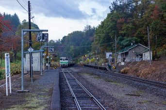 JR宗谷本線・塩狩駅（北海道：2020年10月）