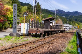 長良川鉄道・白山長滝駅（岐阜県：2021年4月）