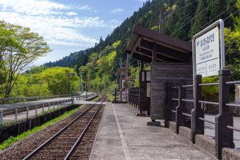 長良川鉄道・白山長滝駅（岐阜県：2021年4月）