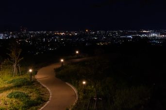金沢・卯辰山より望む市街地の夜景（石川県：2021年4月）