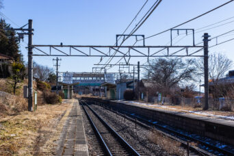 JR中央本線・信濃境駅（長野県：2022年1月）