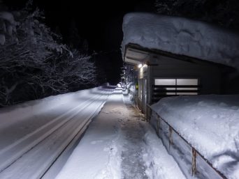 JR飯山線・足滝駅（新潟県：2022年1月）