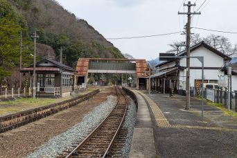 JR播但線・竹田駅（兵庫県：2022年3月）