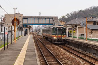 JR姫新線・播磨高岡駅（兵庫県：2022年3月）