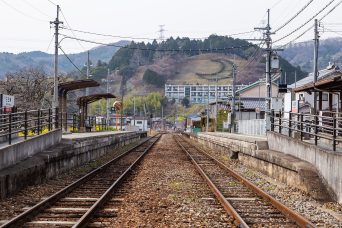 JR姫新線・三日月駅（兵庫県：2022年3月）