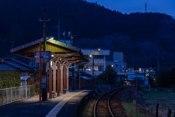 JR姫新線・林野駅（岡山県：2022年3月）