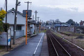 JR姫新線・院庄駅（岡山県：2022年3月）