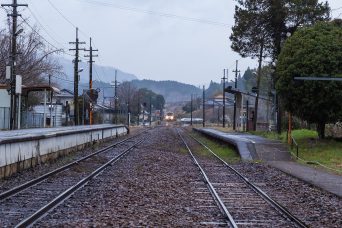 JR姫新線・坪井駅（岡山県：2022年3月）