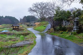 JR姫新線・坪井～美作追分間・鶴坂付近（岡山県：2022年3月）