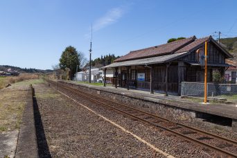 JR芸備線・野馳駅（岡山県：2022年3月）