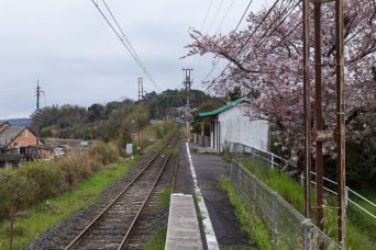 一畑電車北松江線・伊野灘駅（島根県：2022年3月）