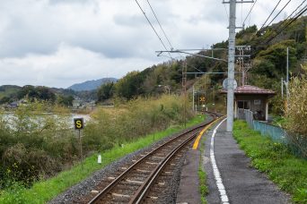 一畑電車北松江線・長江駅（島根県：2022年3月）