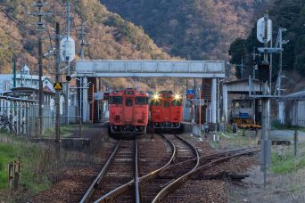 JR津山線・金川駅（岡山県：2022年4月）