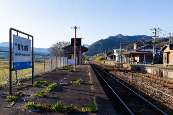 JR因美線・美作加茂駅（岡山県：2022年4月）