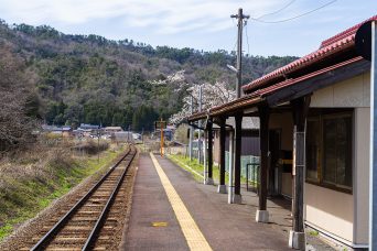 JR因美線・因幡社駅（鳥取県：2022年4月）