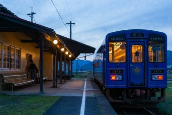 若桜鉄道・因幡船岡駅（鳥取県：2022年4月）