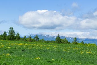 道南・上目名原野から望むニセコ連峰（北海道：2022年5月）