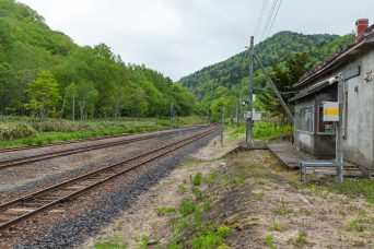 JR石北本線・中越信号場（北海道：2022年6月）