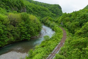JR石北本線・旧白滝～下白滝間（北海道：2022年6月）