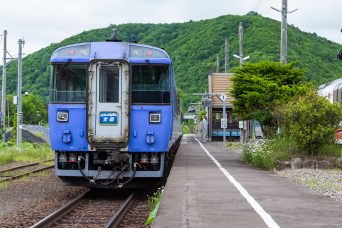 JR石北本線・丸瀬布駅・特急「大雪」（北海道：2022年6月）