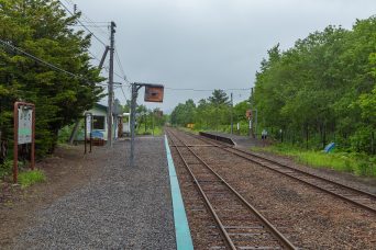 JR釧網本線・緑駅（北海道：2022年6月）