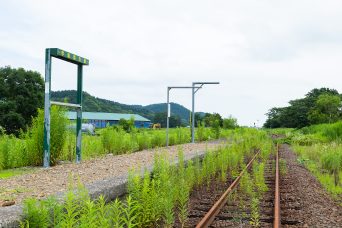JR札沼線・石狩金沢駅跡（北海道：2022年7月）