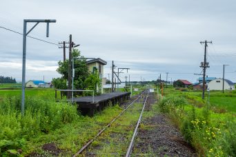 JR札沼線・於札内駅跡（北海道：2022年7月）