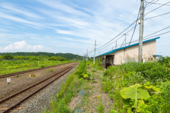 JR根室本線・尺別信号場（北海道：2022年7月）