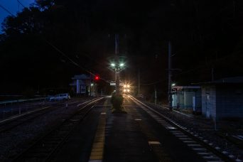 JR飯田線・大嵐駅・特急「伊那路」（静岡県：2022年11月）