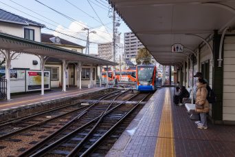 伊予鉄道城南線・道後温泉駅（愛媛県：2022年12月）