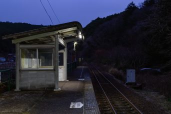 JR予土線・家地川駅（高知県：2022年12月）