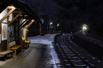 JR土讃線・坪尻駅・特急「しまんと」（徳島県：2022年12月）