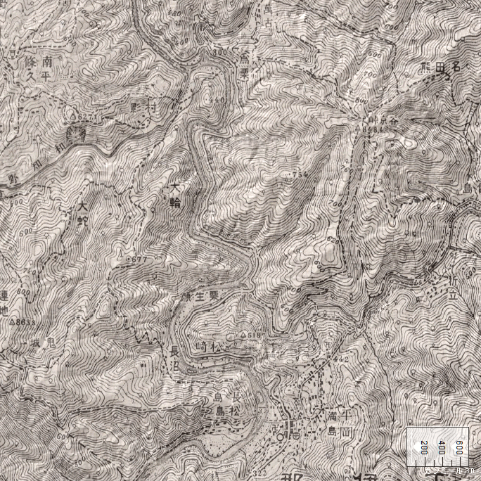 旧版地形図：為栗～満島周辺（1936年4月発行）