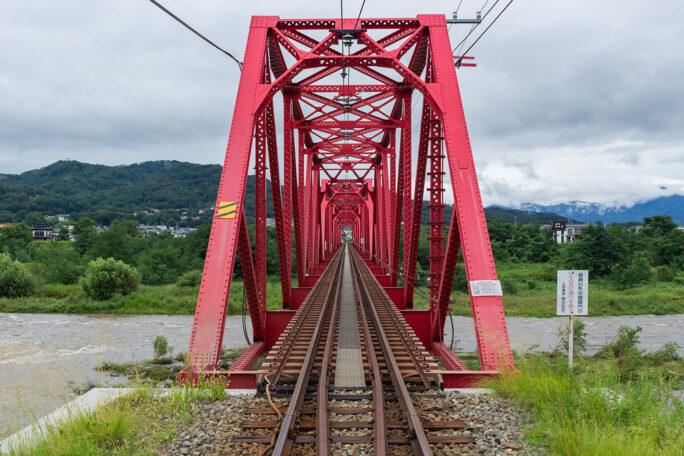 風格ある上田電鉄の千曲川橋梁