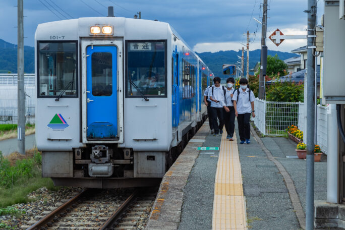 JR左沢線・東金井駅（山形県：2023年7月）