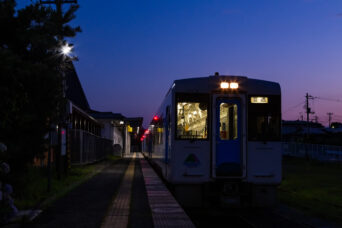 JR左沢線・左沢駅（山形県：2023年7月）