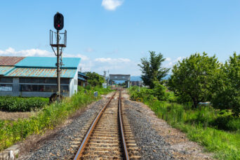 JR米坂線・羽前小松駅（山形県：2023年7月）
