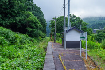 JR米坂線・羽前松岡駅（山形県：2023年7月）