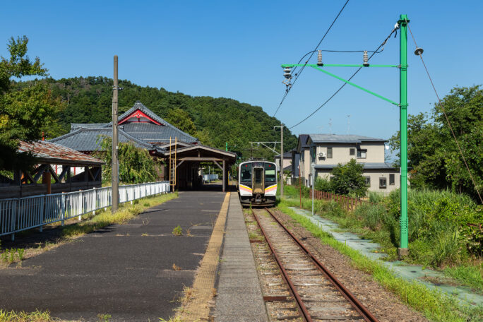 JR弥彦線・弥彦駅（新潟県：2023年7月）