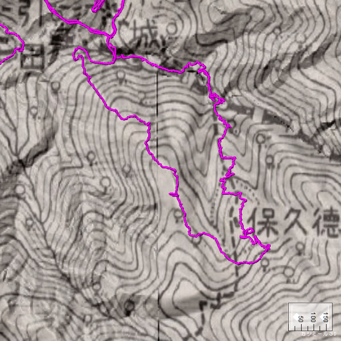 旧版参考地形図：徳久保集落付近（1936年4月）参考地形図：徳久保集落付近（2022年11月）