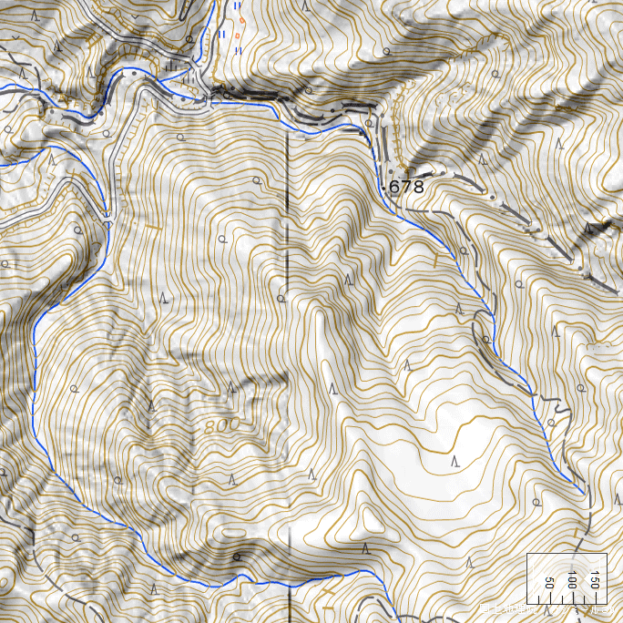 詳細地形図：徳久保集落付近（2023年9月）ルート図：徳久保集落付近（2022年11月）
