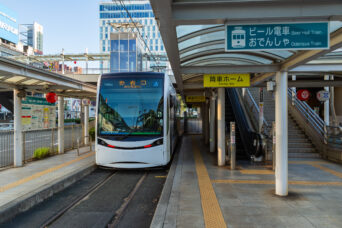 豊橋鉄道東田本線・駅前停留場（愛知県：2023年10月）
