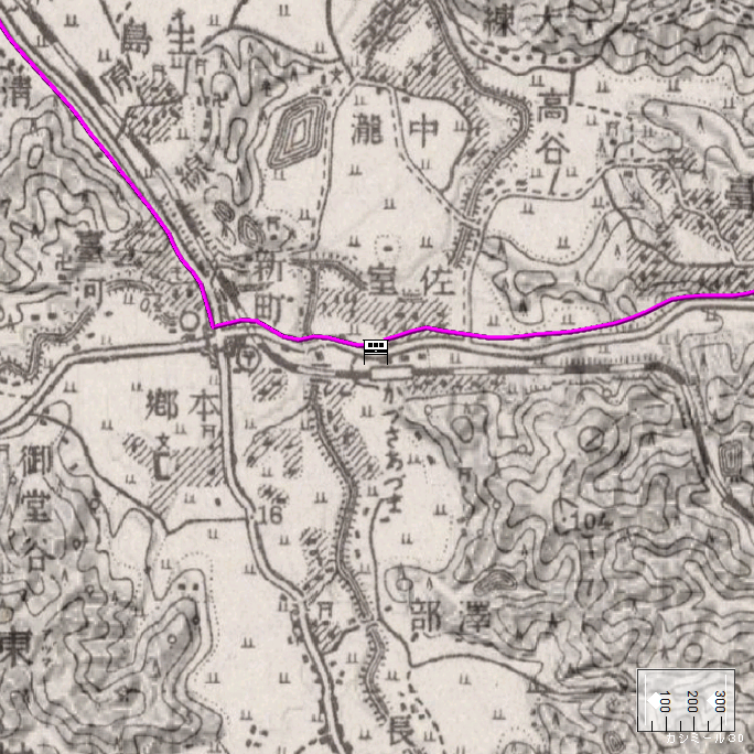 旧版地形図：上総東駅周辺（1931年修正）