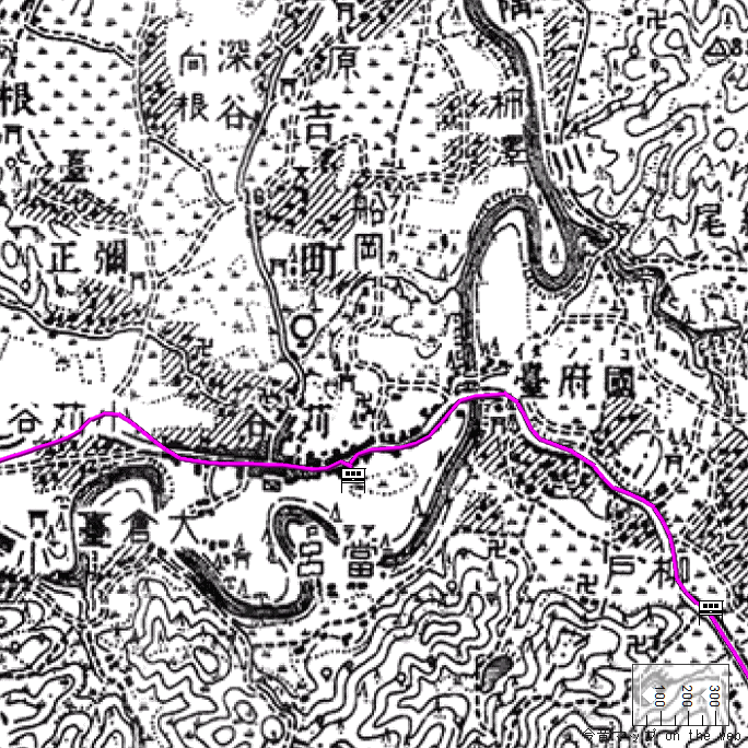 旧版地形図：国吉駅周辺（1906年6月30日）