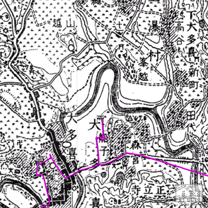 旧版地形図：城見ヶ丘駅周辺（1906年6月30日）