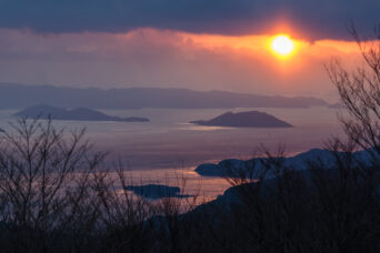 小豆島・大観望展望台から望む瀬戸内海（香川県：2024年1月）