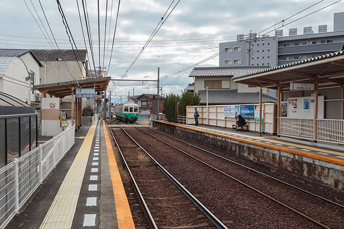 高松電気軌道時代に御坊川駅として開業した花園駅