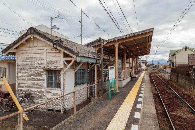 高松琴平電鉄長尾線・元山駅（香川県：2024年1月）