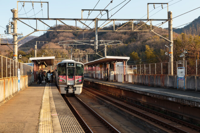 JR本四備讃線・上の町駅（岡山県：2024年1月）
