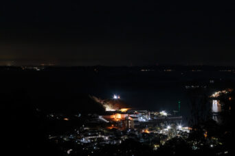 小豆島・高見山展望台から望む土庄港（香川県：2024年1月）